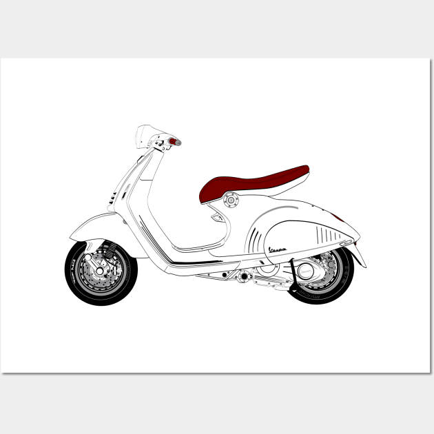 Scooter Wall Art by Allbestshirts